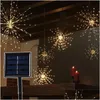 LED-Saiten DIY Feuerwerk Solar-Lichterketten 8 Modi 120/160/200 LED-Lampe für Outdoor-Garten-Dekoration Blumenstrauß Weihnachten festlich F Ot4Nd