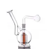 Mini szklane palnik oleju Bong Water Bong dla platformy DAB Bongs Ash Catcher Hookah Smoking Beaker Bong z 14 mm szklaną rurę palnika oleju i wąż