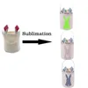 Sublimation oeufs de Pâques seau festif blanc lapin panier longues oreilles lapin panier enfants jouet sac de rangement Festival fête fourre-tout sacs ss1203