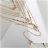 Chokers 2021 mode mtilayer halsband imitation p￤rla legering guld pl￤terade pendellkvinnor smycken f￶r flickv￤n g￥va drop leverans nec dhl4j