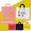 Emballage cadeau 200pcs sac à provisions personnalisé magasin de vêtements en plastique personnalisé impression double face offres d'été 221202