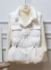 Kvinnors västar Autumn Winter Women Ultra Light Down Vest White Cotton Down Jacket Short Down Coat Parka damer ärmlös Waistcoat 221202