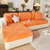 Chair Covers Orange Jacquard Sofa Cover Thick Elastic For Living Room Armchair Corner Type Polyester Seats Slipcover Couch