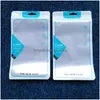 Verpakkingszakken Zipper Plastic Retail Bag Pakket Hang hole Polyverpakking voor telefoonhoesje OPP PACKING DROP DRUKEN Office School Busin Dhhut