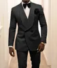Męskie garnitury Blazery wzorzyste kombinezon Slim Fit 2 sztuki szampana szampana z podwójnym piersi Tuxedos na ślubne spodnie Blazer 221202