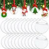 Weihnachtsdekorationen, 10/20 Stück, runde Acrylglocke, Ornament, DIY, leere transparente Anhänger, Kinder, Weihnachtshandwerk