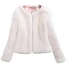 Abrigo de invierno de piel sintética para mujer, chaqueta artificial de conejo de imitación de piel sintética con talla grande sobre falso 5XL 221202