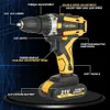 Electric Drill YIKODA 1216821V Cordless Rechargeable Screwdriver Lithium Battery Household Multifunction 2 Speed Power Tools 221202
