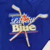 Maglia da hockey Custom Vintage Labatt Blue Baeur s cucita CCM lettere patch qualsiasi nome il tuo numero taglia S-6XL