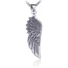 Retro Wing Angel Pendant Necklaces Stainless Steel Necklace for Women Men Fine Fashion Jewelry