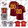 Jerseys de futebol Custom USC Trojans 2019 Football Qualquer Nome Número Vermelho Branco 32 OJ Simpson 9 Juju Smith-Schuster 18 JT Daniels Seau Bush NCAA College Jersey