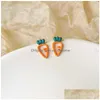 Stud Trendy Small And Mini Cute Carrot Earrings Sweety Lovely Accessories Stud For Girls Boucle Doreille Bijoux Drop Delivery Jewelry Dhpya