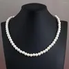 Ras du cou 2022 fait à la main blanc simulé perles collier mode femmes fête bijoux