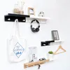 Clothing Storage Bamboo Floating Wall-Mounted Rack Coat Hook Towel Hanger Holder European Style Dress Wall Door Hat