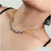 Sautoirs Élégant Élégance Diamant Chaîne Épaisse Collier Accessoires Simple Et Sauvage Rétro Femmes Drop Delivery Bijoux Colliers Pendan Dhina