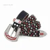 2022 Designer Belt BB Simon Rhinestone Belt High-End Men's and Women's Belt Hip Hop Punk Style Outdoor Trend mångsidig Miss Seller