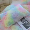 Bedding sets Shaggy Fluffy Coral Fleece Mink Velvet Princess Style Set Quilt Duvet Cover Bed Linen Sheet Comforter Blanket Pillowcase 221206