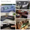 Chair Covers Waterproof Elastic Corner Sofa 1/2/3/4 Seats Solid Couch L Shaped Slip Protector Bench 221202