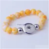 Charm Bracelets Noosa Snap Button Bracelet Bangles 10Mm Resin Stone Beads 18Mm Snaps High Quality Diy Buttons Jewelry Single Drop De Dhfud