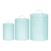 Storage Bottles 3Pcs Metal Coffee Sugar Pots Jars Container Kitchen Food Iron Candy Sealed Box