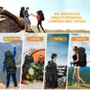 Açık Çantalar 80L 90L Büyük Kamp Sırt Çantası Seyahat Erkek Kadın Bagaj Yürüyüş Omuz Tırmanma Trekking Men Seyahat 221203