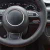 Coprivolante per auto personalizzato in pelle antiscivolo per Audi A1 8X A3 8V Sportback A4 B8 Avant A5 8T A6 C7 A7 G8 A8 D4 Q3 8U