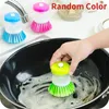 Kök Pot Dish Cleaning Borsts redskap med tvätt av flytande tvål Dispenser Hushåll Rengöringstillbehör Parti FY2678 SS1203