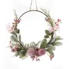 装飾的な花1pcs鍛造鉄の花輪シミュレーション植物花の結婚式の装飾クラフト花輪の装飾品