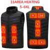Tactical Vests Heating jacket USB smart switch 2-11 zone heating vest electric hunting men's and women's padded 221203