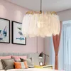 Pendant Lamps Modern Restaurant Ins Feather Chandelier Nordic Living Room Girl Romantic Children's Bedroom Lamp Light