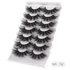 Curled Thick False Eyelashes Naturally Soft and Delicate Reusable Handmade Multilayer 3D Fake Lashes Extensions Eyes Makeup Accessory