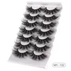 Handmade Reusable False Eyelashes Curled Crisscross Multilayer Thick Mink Fake Lashes Full Strip Eyelash Extensions Soft & Vivid 9 Models DHL