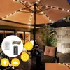 LED -snaren LED Garden Paraplu Licht Outdoor Waterdichte IP65 Touwlichten 8 Modi Lantern Poles Wedding Kerst Decor Lamp Drop OTT8X