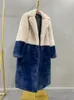 Pelliccia da donna Faux Inverno Donna Coniglio di alta qualità Cappotto lungo di lusso Cappotto con risvolto Cappotto spesso caldo da donna in peluche 221202