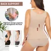 Women's Shaper Slim Push Up Plus Size Bra Cami Tank Top Body Removable Underwear Slimming Vest Corset Shapewear 221202