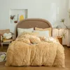 Bedding sets Super Shaggy Coral Fleece Warm Cozy Princess Set Mink Velvet Quilt Duvet Cover Bed Comforter Blanket Pillowcases lP221206