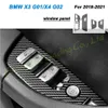 BMW X3 G01/X4 G02 2018-2021 용 3D/5D 탄소 섬유 자동차 인테리어 센터 콘솔 커버 컬러 변경 스티커 데스칼