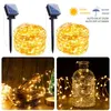 Gartendekorationen Solar String Fairy Lights 5m 50LED 30M 300 LED wasserdichte Outdoor-Girlande Power Lampe Weihnachten für Dekoration 221202