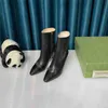 Модные сапоги сапоги GGITY High Hel Heel Boots Boots Шерстяная кожаная зима теплый снежный снег антискридные женщины повседневные носки Обувь 03-03