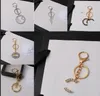 11Style Letter Keychains Märke Luxury Designer Läder Small Sweet Wind Metal Car Key Rings Key Chain Fashion Accessories Hängen
