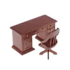 Keukens spelen voedsel 112 Dollhouse Miniature lade bureau stoel kantoorstudieruimte meubels decor 221202