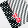 Gift Wrap 100PCS Black Striped Dot Wedding Plastic Bag With Handle 20X25CM Christmas Jewelry 221202