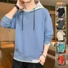 Heren Hoodies Sweatshirts Men Casual Harajuku Sweatshirt Hoodies Mannelijke solide kleur pullover tops lente herfst mode heren sweatshirt met capuchon sweatshirt 221202