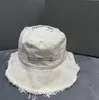 Cappello da pescatore a tesa larga con bordi lavati strappati in stile americano Cappello da pescatore a tesa larga Yupi Street Cover Face Forma concava Protezione solare Cappelli Donna