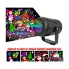 Led Effects 16 Patterns Christmas Lights Rotating Led Effects Laser Projector Light Snowflake Elk Projection Lamp Night Stage Indoor Otmnb