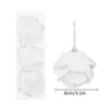 Décorations de Noël 3pcs Boules de neige blanches Vintage Boule de plumes Pendentifs d'arbre de Noël Suspendus Ornements Décoration pour la maison Enfants Jouet