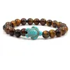 Perlé Bohème Simple Style Femmes Turquoise Tortue Volcanique Pierre Charme Bracelets Bracelet Pour Unisexe Hommes Bijoux De Mode 14 Styles Dhjxv