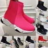 Moda Tasarımcı Hızlı Çorap Çocuk Ayakkabı Yüksek Siyah Çocuk Gençlik Toddler Spor Sneaker Açık Hava Spor Chaussures Ayakkabı Bebek Kız Erkek Eğitmenler Bebekler Mektup Baskı