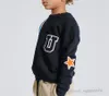 INS Enfants Sports Sweatshirts Mode Enfants Lettre Applique Sweat 2023 Printemps Garçons Filles Patchwork Manches Longues Casual Pullov1057768