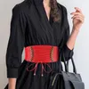 B￤lten Fashion Classic Casual Vintage Ladies Dress Cummerbands Lace Corset Band Wide Elastic Belt Rivet Waistband